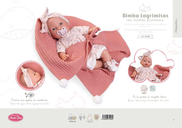La Primaveral 'Bimba Lagrimitas' con Manta: Un Encanto de la Colección 'Classics - AntonioJuanDolls.com, reborns que emocionan