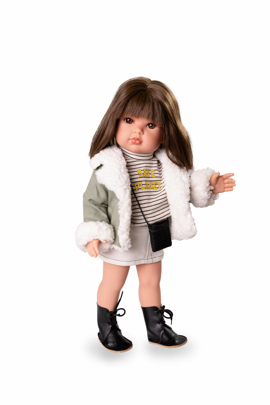 Bella 45 cm muñeca maniquí
Bella Antonio Juan con falda y bolso