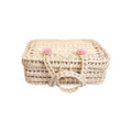 Canastilla/Maleta de Palma flores y vichy (92321) - Muñecas Antonio Juan