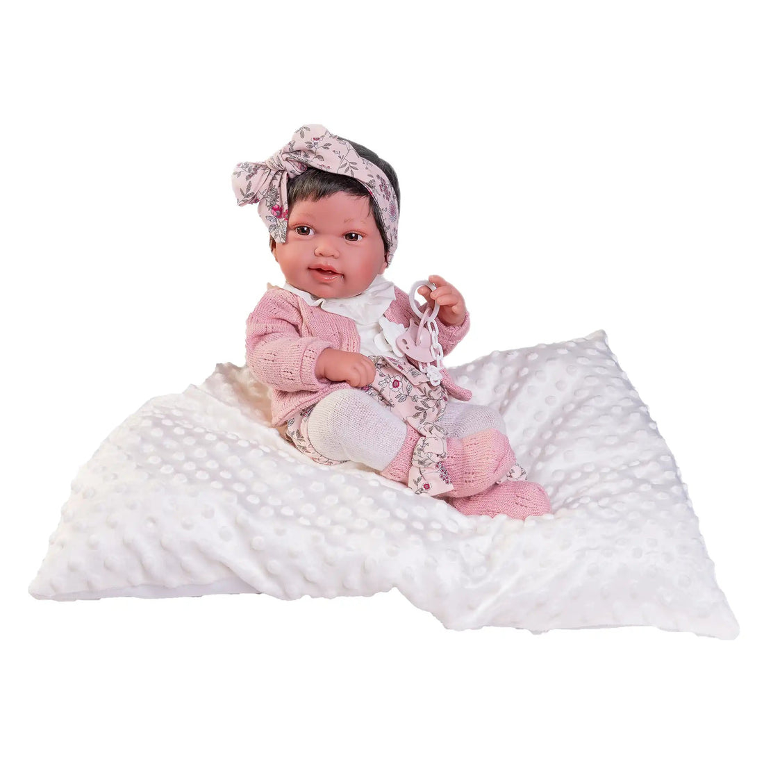 Recién Nacida Pipa con pendientes y cojín algodón (50036) - Muñecas Antonio Juan