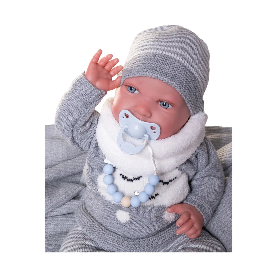 Sweet Reborn Pipo con toquilla gris (80114) - Muñecas Antonio Juan
