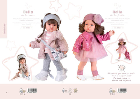 Bella en Dos Escenas: Nieve y Fiesta en la Página 30 del Catálogo Antonio Juan - AntonioJuanDolls.com, reborns que emocionan