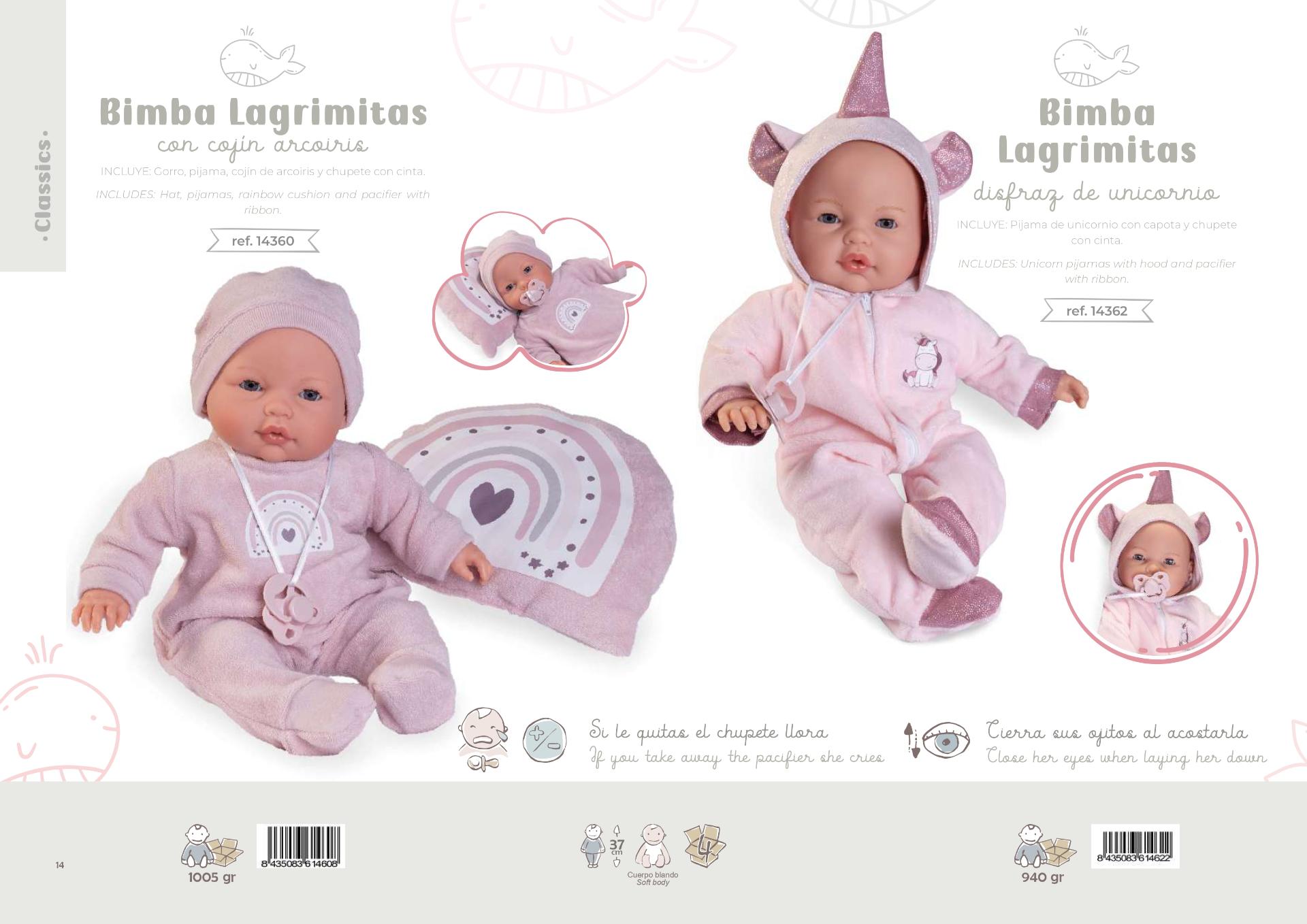 Descubre a Bimba Lagrimitas en Sus Encantadores Atuendos de Arcoíris y Unicornio - AntonioJuanDolls.com, reborns que emocionan