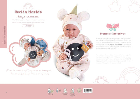 Expresión y Sentimiento: Descubre la Página 54 del Catálogo Antonio Juan 2024 con Recién Nacido Dibuja Emociones - AntonioJuanDolls.com, reborns que emocionan