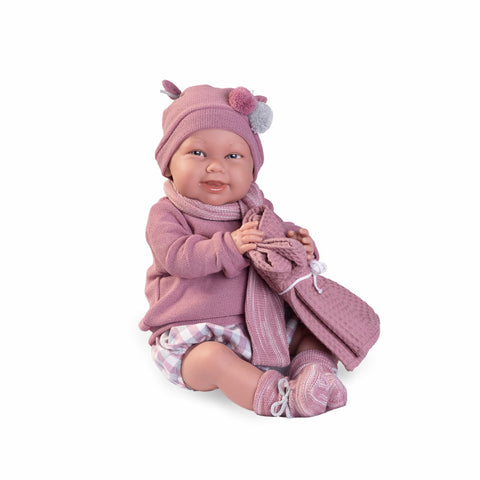 Muñeca Mi Primer Reborn Martina con mantita de Antonio Juan, cuerpo blandito ideal como muñeca de apego
