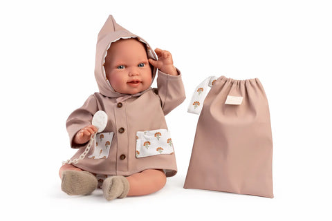 Recién Nacida Pipa Chubasquero 42cm - Cuerpo Blandito Extremidades Rotatorias (33020)