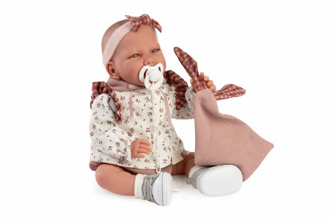 Recién Nacida Carla Vestido Doudou 42cm - Cuerpo Blandito con Peso Especial (33372)