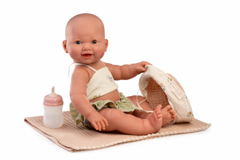 Recién Nacida Mia Hace Pipí Playera 42cm - Ojos Durmientes Vinilo Sexuado (50165)