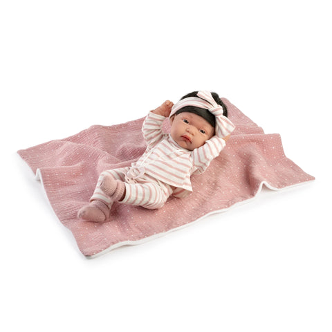 Recién Nacida Baby Toneta con mantita y lazo (60146) - Muñecas Antonio Juan (vista 5)
