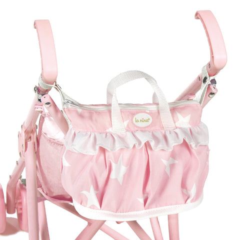 Bolsa pequeña Carlota La Nina rosa con estrellas (foto 2)