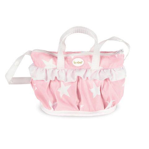 Bolsa pequeña Carlota La Nina rosa con estrellas