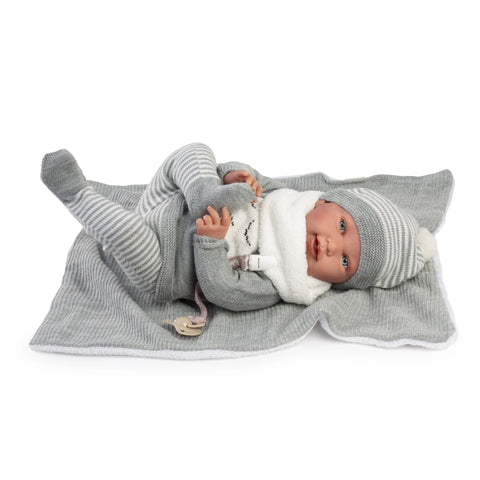 Sweet Reborn Pipo con toquilla gris (80114) - Muñecas Antonio Juan (vista 6)