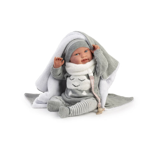 Sweet Reborn Pipo con toquilla gris (80114) - Muñecas Antonio Juan (vista 7)