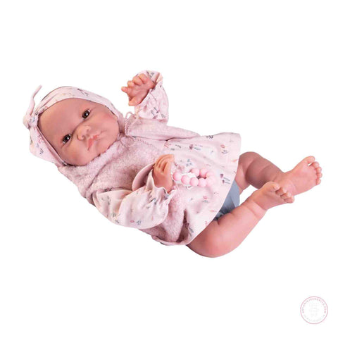 Sweet Reborn Nica Chaleco Rosa 42cm - Cuerpo Tela con Peso (80322)