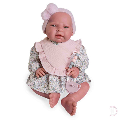 Sweet Reborn Lea Babero 42cm - Cuerpo Tela con Peso y Extremidades Rotatorias (80327)