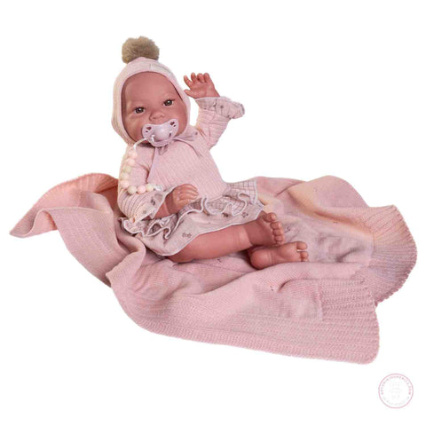 Sweet Reborn Nica Toquilla y Capota 42cm - Cuerpo Tela con Peso (80328)