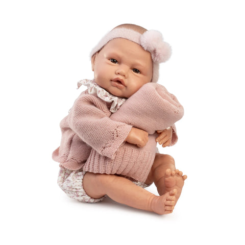 Reborn Baby Love con culotte floral y mantita (vista 4)