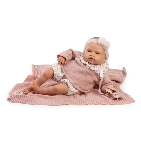 Reborn Baby Love con culotte floral y mantita (vista 6)