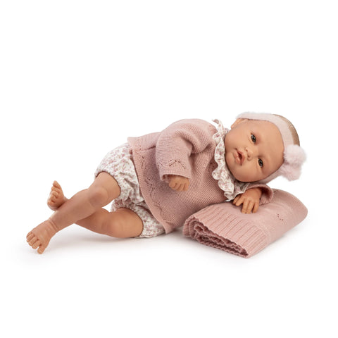 Reborn Baby Love con culotte floral y mantita (vista 7)