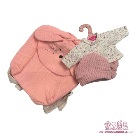 Saco Conejito Rosa Vestido Estrellas Muñecas 26cm - Modelo Específico (91026-10)