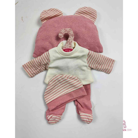 Conjunto Rayas Rosa Cojín Orejas Muñecas 26cm - Modelo Específico (91026-11)