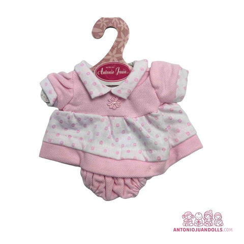 Vestido Rosa Florecitas Braguita Muñecas 26cm - Modelo Específico (91026-4)