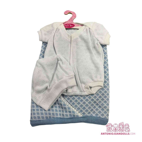 Conjunto Chaqueta Calada Vestido Brillante Toquilla 42cm - Ropa Muñeca Antonio Juan (91042-25007)