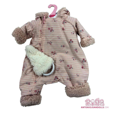 Conjunto Buzo Rayas Animalitos Borreguito Bolso 47cm - Ropa Muñeca Antonio Juan (91047-25003)