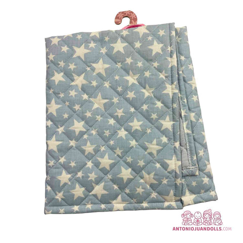 Toquilla Acolchada Azul Claro Estrellas Blancas Muñecas