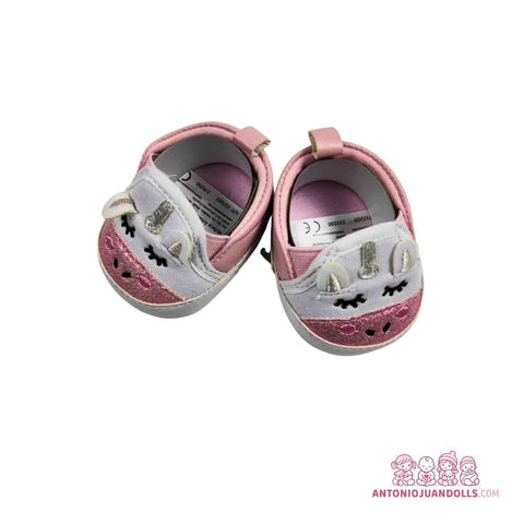 Zapatillas Unicornio Rosa Purpurina Muñecas - Estilo Mágico (92004-3)