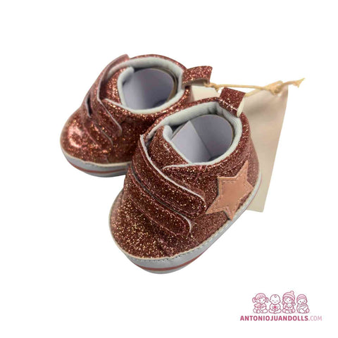 Zapatillas Deportivas Brillantes Rosa Estrella Muñecas - Estilo Moderno (92004-9)