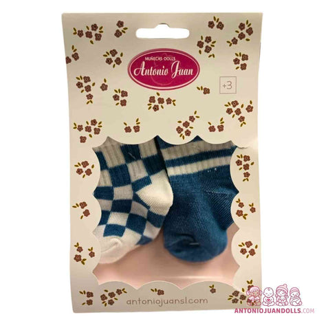 Calcetines 2 Pares Azul Rayas Muñecas - Pack Surtido (92217-1)