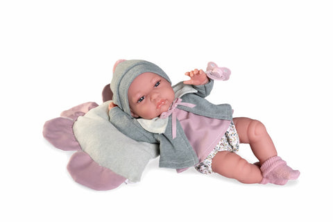 Muñeca 33 cm Toneta con accesorios de descanso

