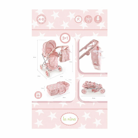 Caja cuco grande Carlota Pink 3 en 1