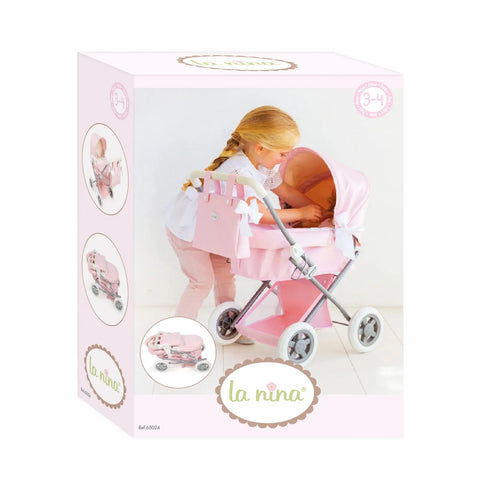 Caja cuco vintage La Nina clásico rosa con lazos