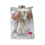 Conjunto Chaqueta Rosa Pantalón Topitos y Lazo 26cm - Ropa Muñeca Antonio Juan (91026-22)