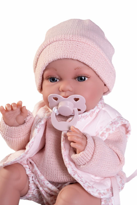 Toneta con conjunto floral y cojín a juego

