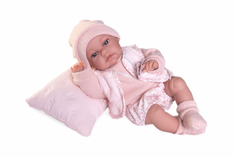 Toneta con cuerpo flexible y chaleco rosa

