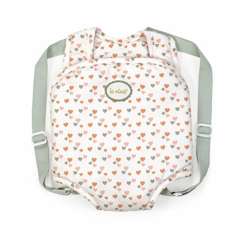 Vista frontal Mochila Amanda con corazones pastel