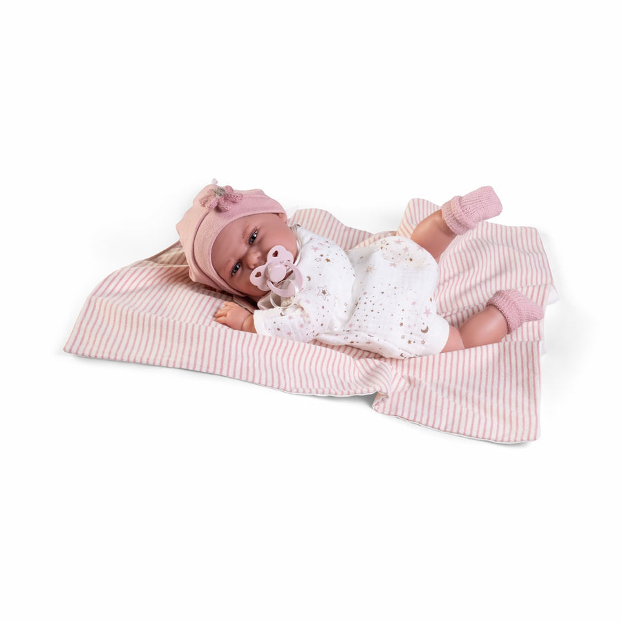 Baby Clara posturitas con mantita (70362) - Muñecas Antonio Juan