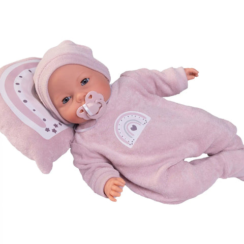 Bimba lagrimitas con cojín arcoiris (14360) - Muñecas Antonio Juan