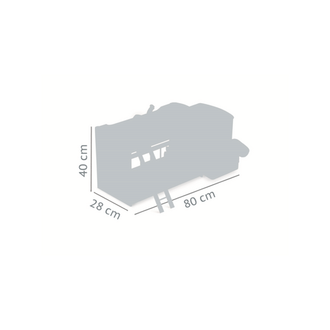 Cuna Cambiador de Madera 80x28x40cm - Centro de Cuidados 2 en 1 para Muñecas hasta 50cm (54317)