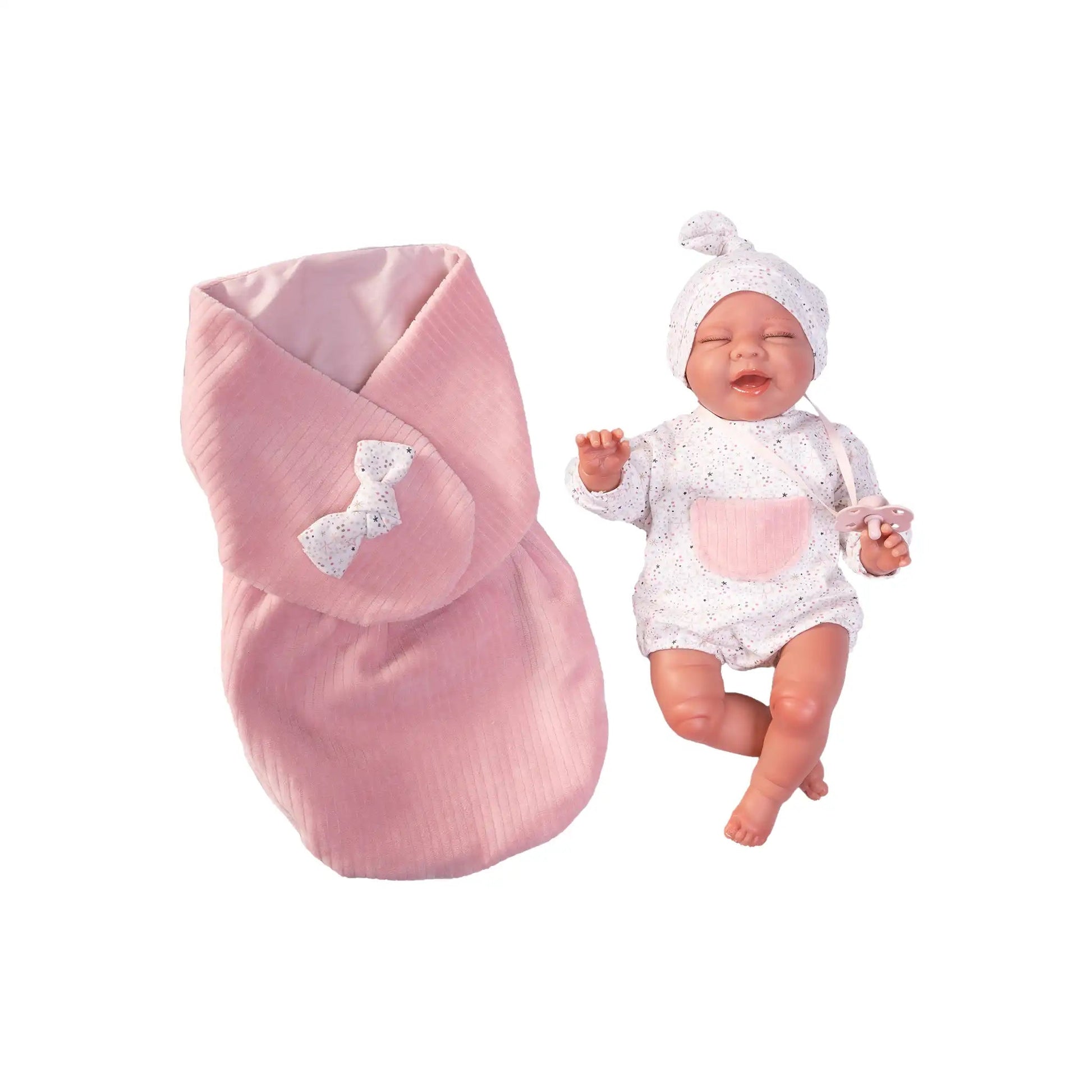 Mi Pequeno Reborn Lluna con saco de gusanito 82308 Munecas Antonio Juan AntonioJuanDolls reborns que emocionan