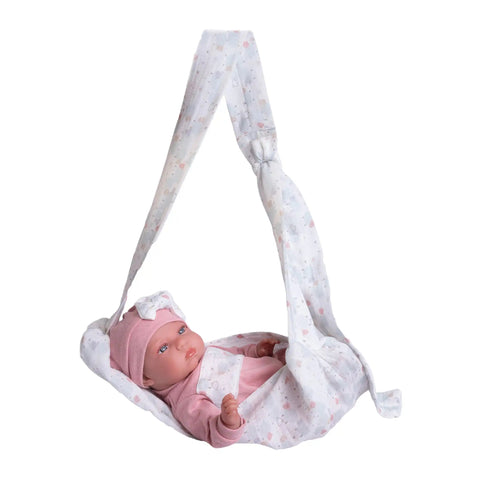 Mi Pequeño Reborn Tufi con fular portabebé (82309) - Muñecas Antonio Juan