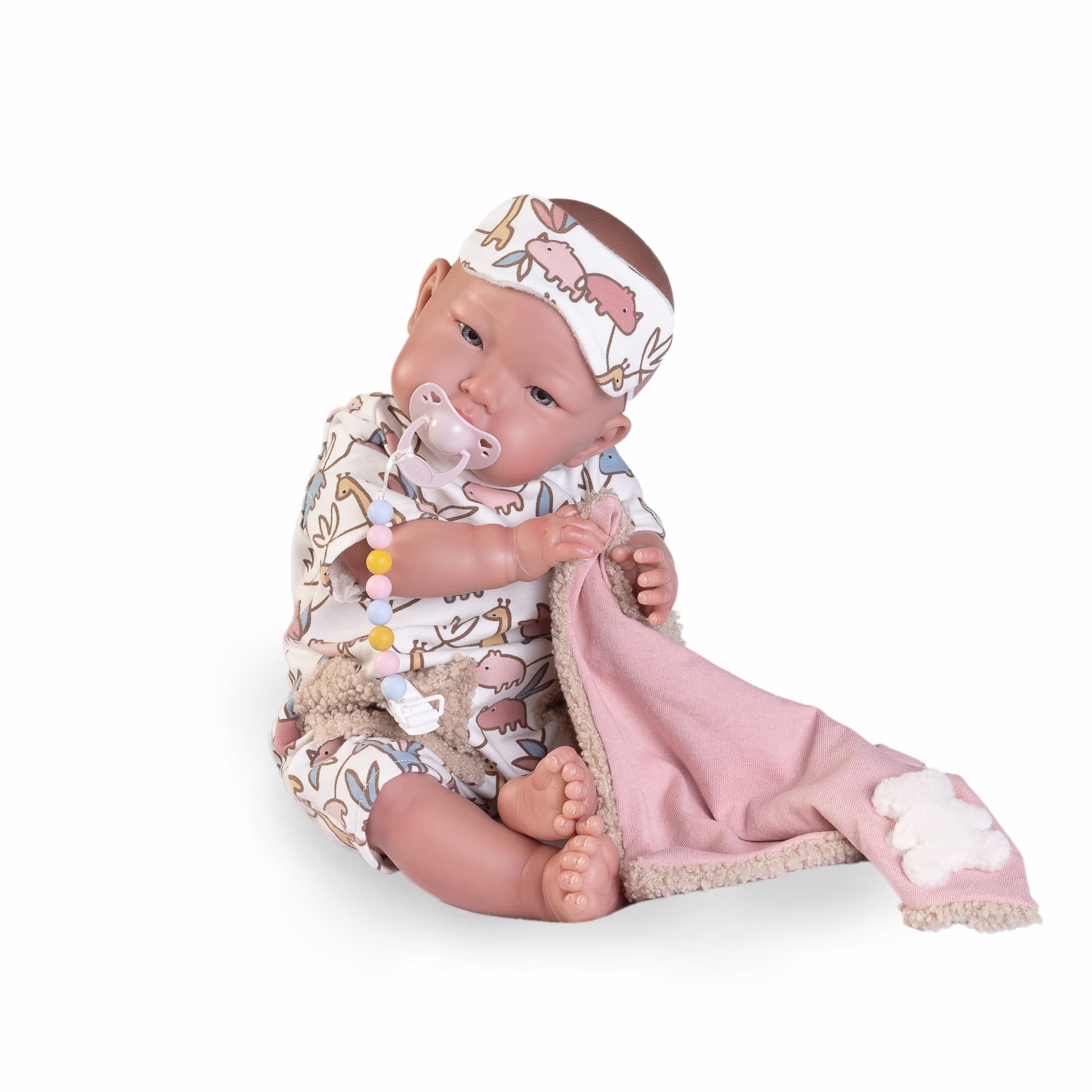 Mi Primer Reborn Alejandra pijama con antifaz (81388) - Muñecas Antonio Juan