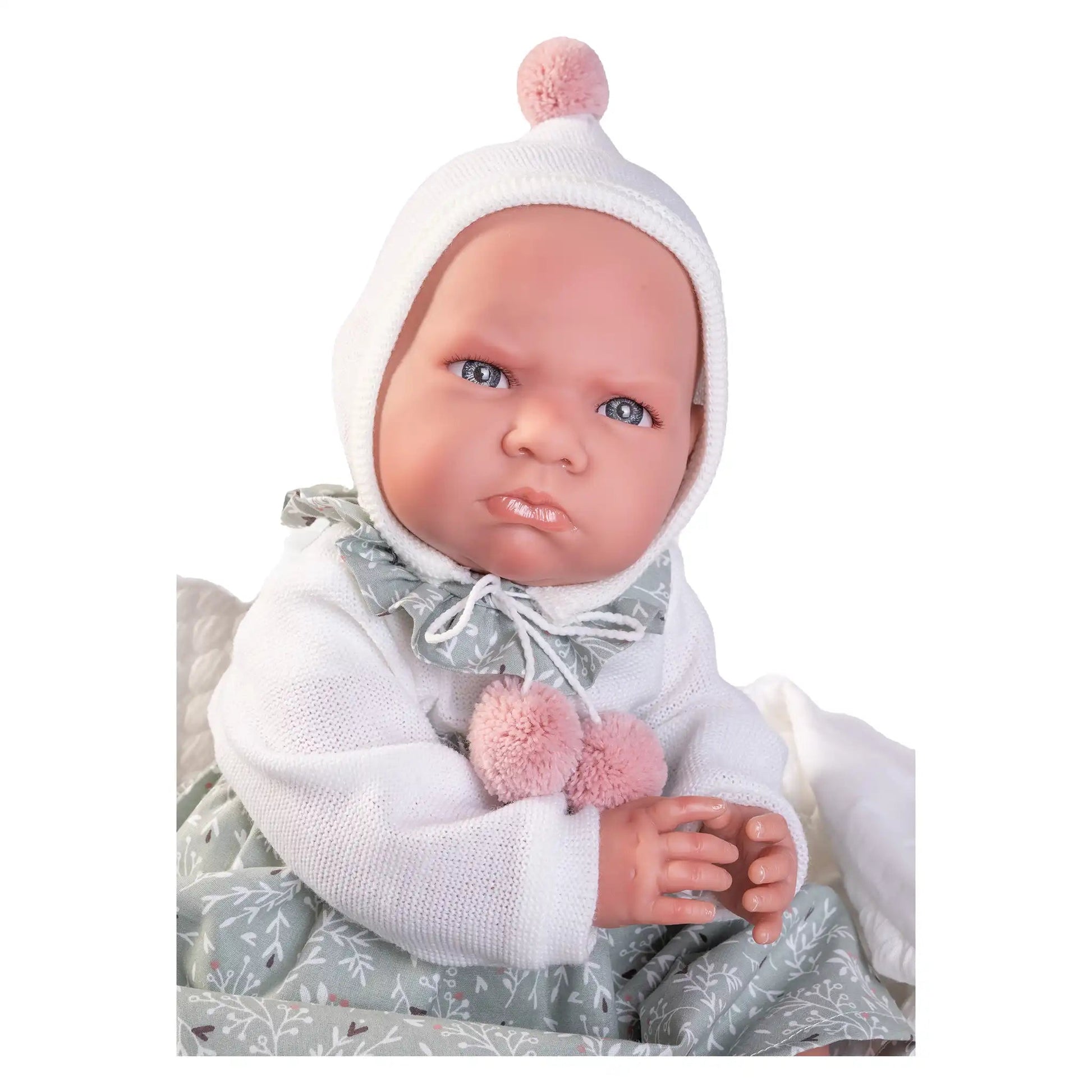 Mi Primer Reborn Berta con faldon y pompones 81382 Munecas Antonio Juan AntonioJuanDolls reborns que emocionan