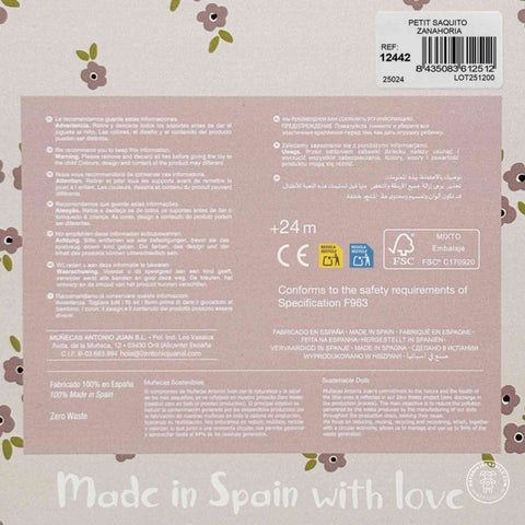 Petit con Saquito de Zanahoria 12442 - AntonioJuanDolls.com, reborns que emocionan