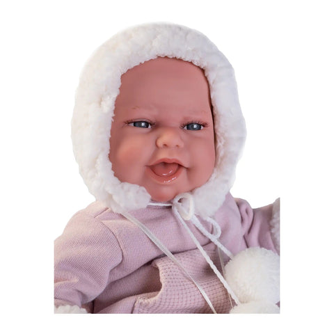 Recién Nacida Baby Clara posturitas invierno con bolso borreguillo (70360) - Muñecas Antonio Juan