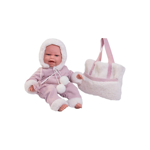 Recién Nacida Baby Clara posturitas invierno con bolso borreguillo (70360) - Muñecas Antonio Juan