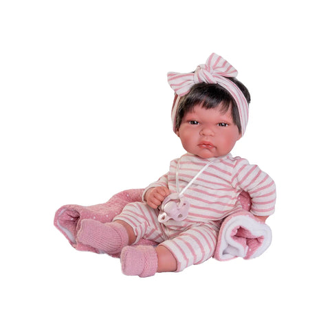 Recién Nacida Baby Toneta con mantita y lazo (60146) - Muñecas Antonio Juan